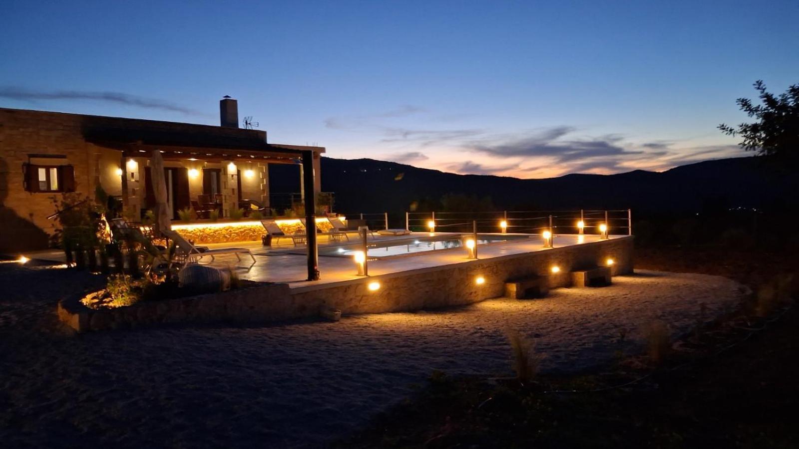 Stone Villa Halepa With Panoramic View. Neon Khorion  Exterior foto